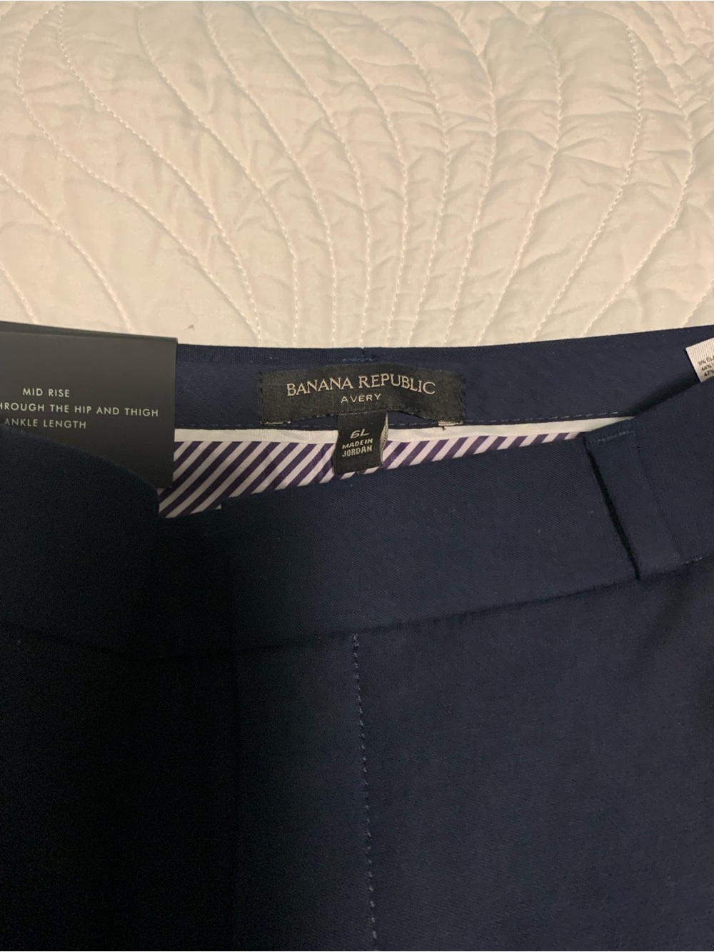 Banana Republic Dark Navy Straight-Leg Dress Pants - Picture 2 of 3